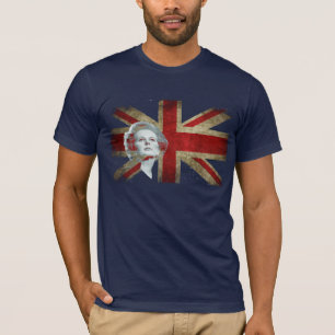 Margaret Thatcher och Förenade kungariket flagga T-shirt