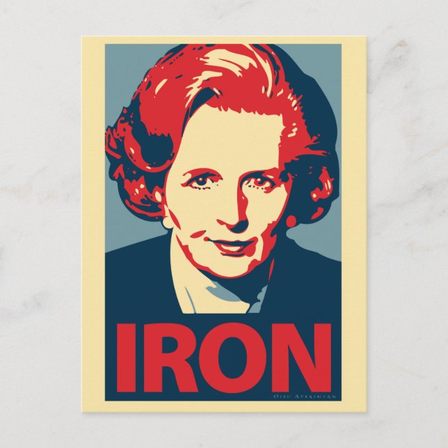 Margaret Thatcher Postcard Vykort (Framsida)
