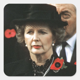 Margaret Thatcher-premiärministern Fyrkantigt Klistermärke