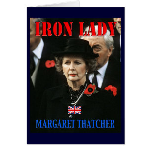 Margaret Thatcher-premiärministern Hälsningskort