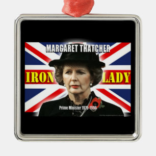 Margaret Thatcher-premiärministern Julgransprydnad Metall