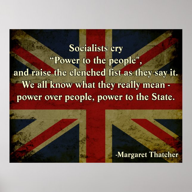Margaret Thatcher Quote Poster (Framsidan)