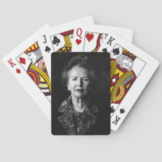 Margaret Thatcher-spelkort (svartvitt) Spel Kort