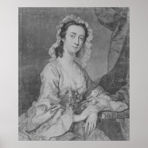 Margaret Woffington som inristas av den John Faber Poster