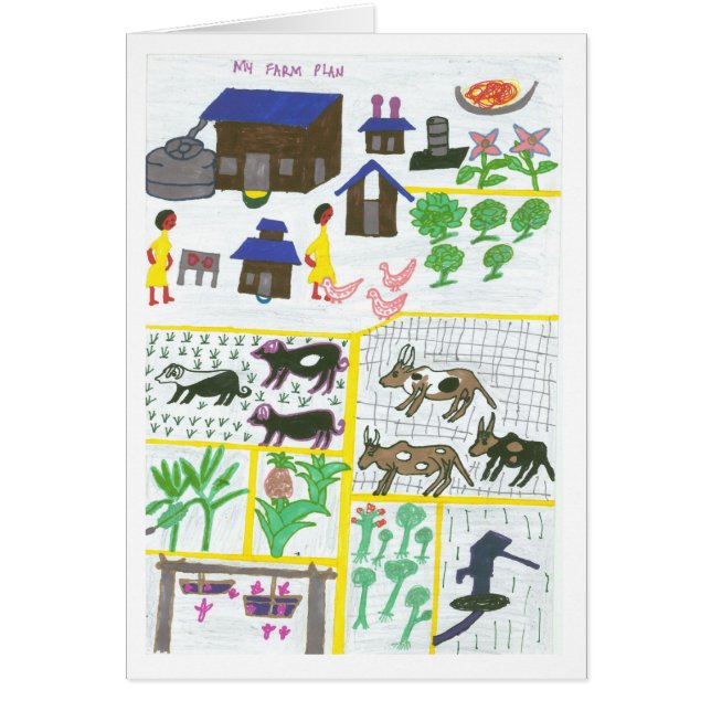 Margarets lantgård planerar hälsningskort (Framsidan)