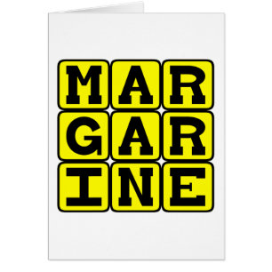 Margarine, smörbar spridning hälsningskort