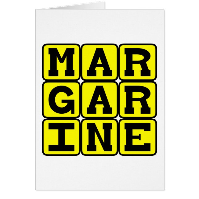 Margarine, smörbar spridning hälsningskort (Framsidan)