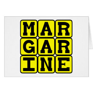 Margarine, smörbar spridning hälsningskort
