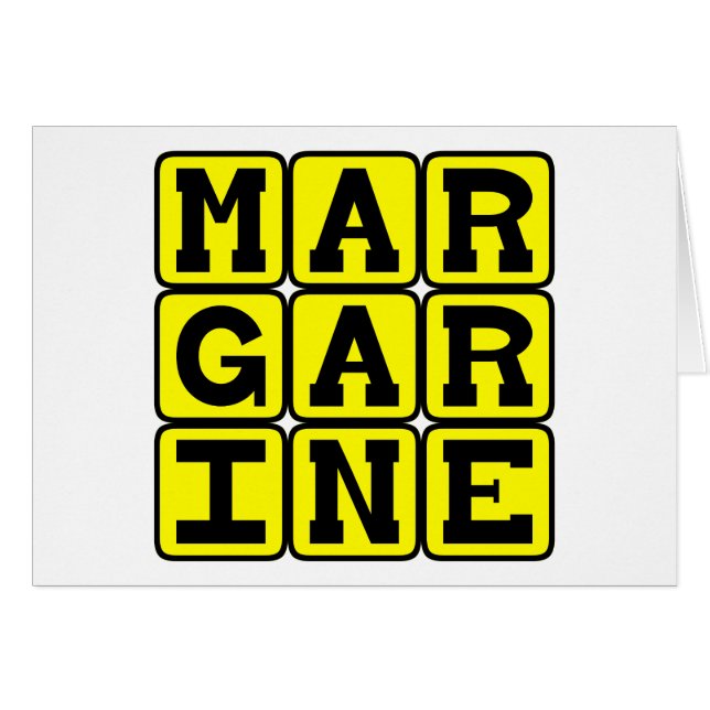 Margarine, smörbar spridning hälsningskort (Framsidan Horizontal)