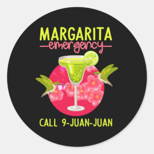 Margarita Akut Shirt Mexican Fiesta Funny Cin Runt Klistermärke
