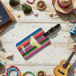 Margarita älskare Lime Tequila Mexiko Serape Bagagebricka