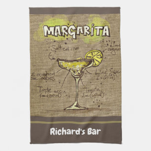 Margarita Anpassningsbar Pub Burlap Personlig Kökshandduk
