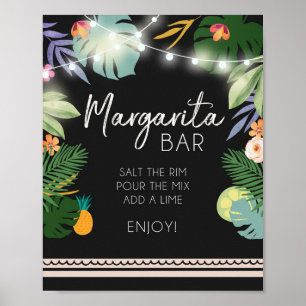 Margarita Bar Luau Tropisk Födelsedagsfest Skylt