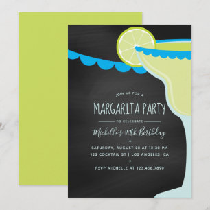 Margarita Birthday Cocktail Party Inbjudningar