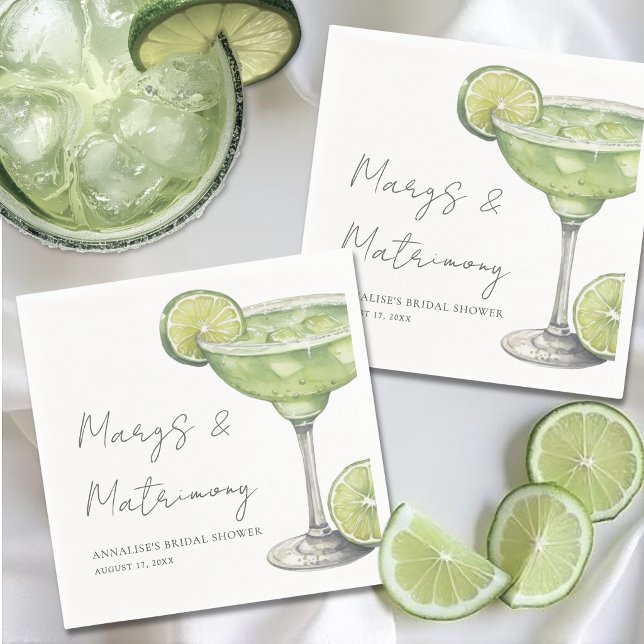 Margarita Bröllopsdusch Pappersservett (a lime margarita from the top down. put on a gray background. make it hyper realistic)