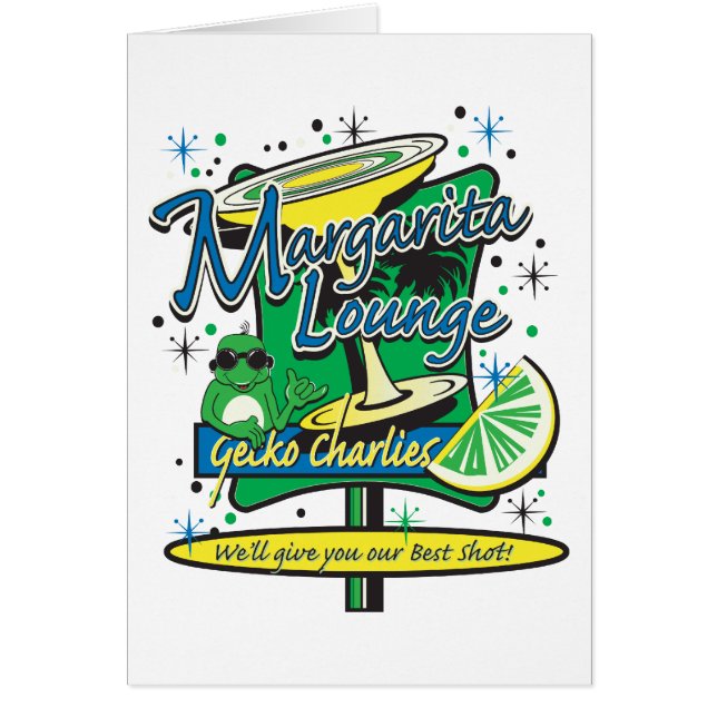 Margarita-Cocktail-Lounge Hälsningskort (Framsidan)