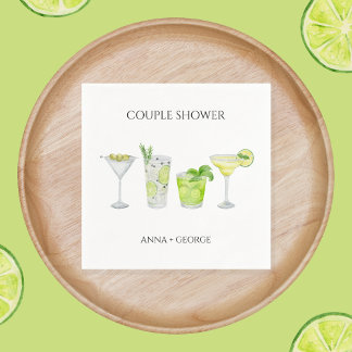 Margarita Cocktail Möhippa Par Shower Pappersservett