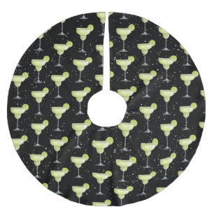 Margarita Cocktail Mönster Julgransmatta Borstad Polyester