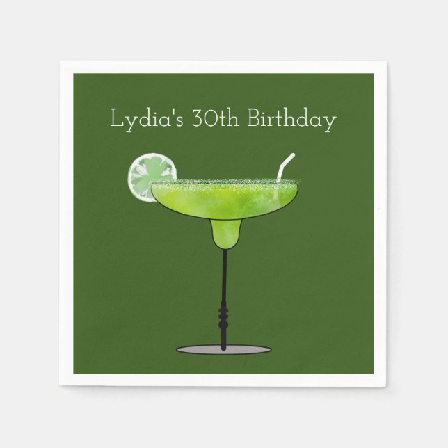 Margarita Cocktail Pappersservett (Framsidan)