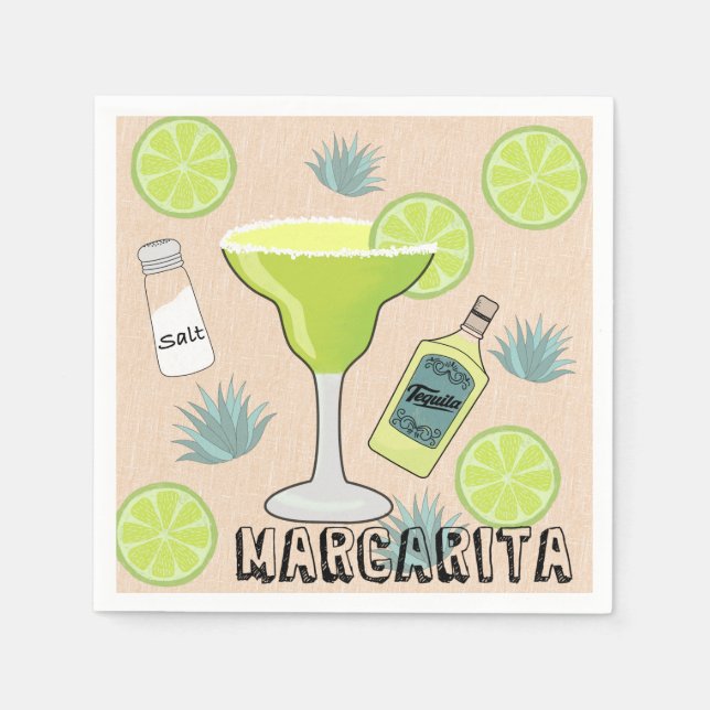Margarita Cocktail Pappersservett (Framsidan)