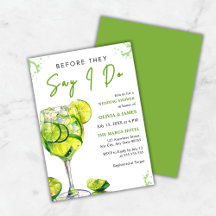 Margarita Cocktail Party Bröllop Couppel Shower