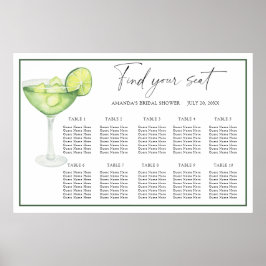 Margarita Cocktail-platta Bröllop Poster
