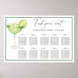 Margarita Cocktail-platta Bröllop Poster