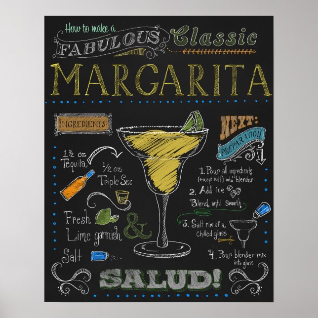 Margarita Cocktail poster (Framsidan)