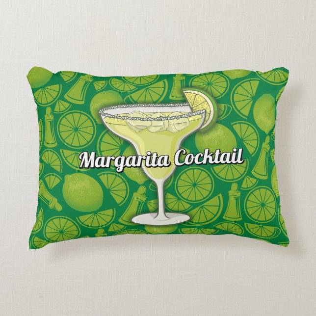 Margarita Cocktail Prydnadskudde (Framsidan)