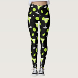 Margarita Cocktail Pub Mixolog Grönt Black Leggings