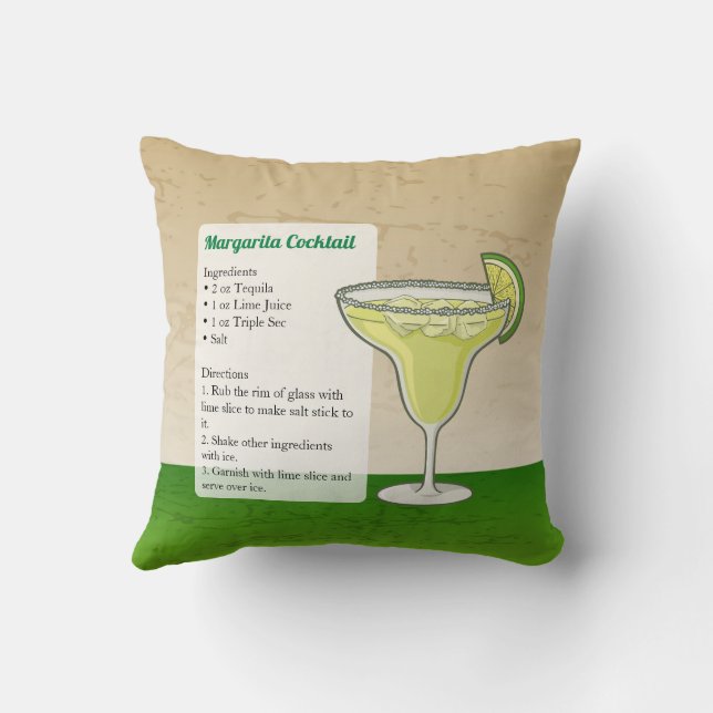 Margarita Cocktail Recept Kudde (Baksida)