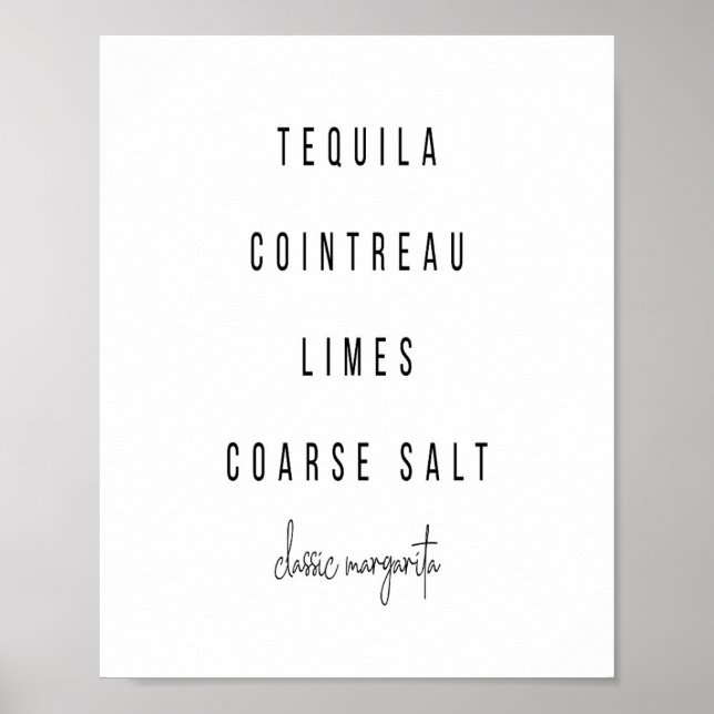 Margarita Cocktail Recipe Poster (Framsidan)