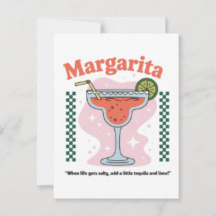 Margarita Cocktail Rolig Livet Blir Salt Vykort
