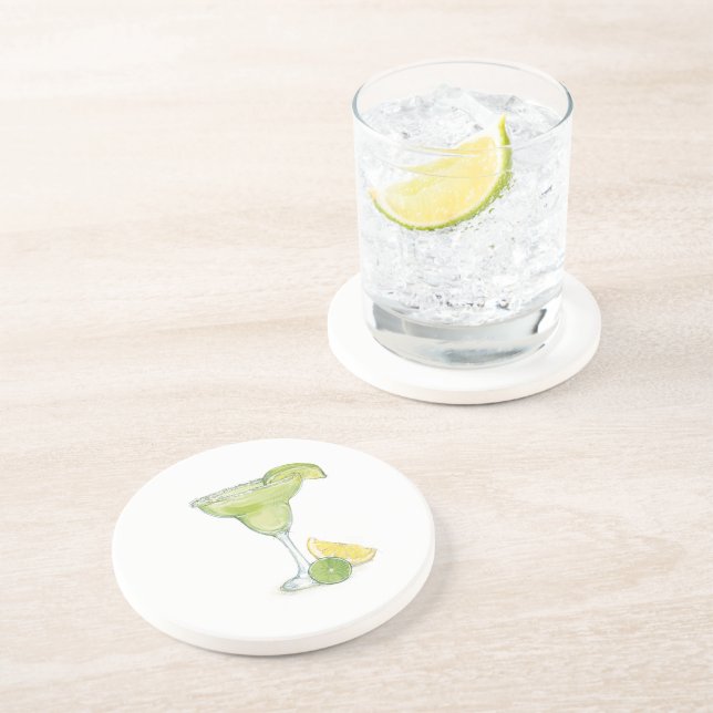 Margarita Cocktail Watercolor Underlägg (Sidan)