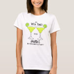 Margarita Cocktails Bachelorette Party T Shirt<br><div class="desc">Färgfull bachelorette cocktail party fick t-shirt. Den har två stora margaritacocktails med texten IT'S RITA TIME!" All text är anpassade så att du kan lägga till bachelorettets namn och bröllop år.</div>