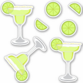 Margarita Cocktails och Lime Klistermärken