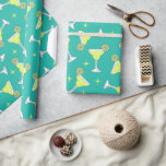 Margarita Cocktails Patterned Presentpapper<br><div class="desc">Färgfull Margarita-cocktails mönstrade presentfigurerna i tårblått och kalk. Perfekt för födelsedagar för cocktail party,  bröllop och Margarita älskare</div>