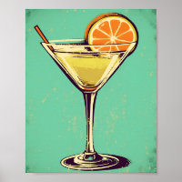 Margarita coctail, retro, mjuk postel färg.