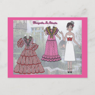 Margarita, det lilla romska vykortet Paperdoll Vykort