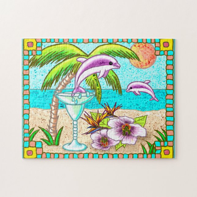Margarita Dolphin Stänk Pussel (Horisontell)