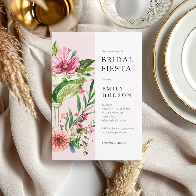 Margarita Fiesta Blommigt Möhippa Inbjudningar (Skapare uppladdad)