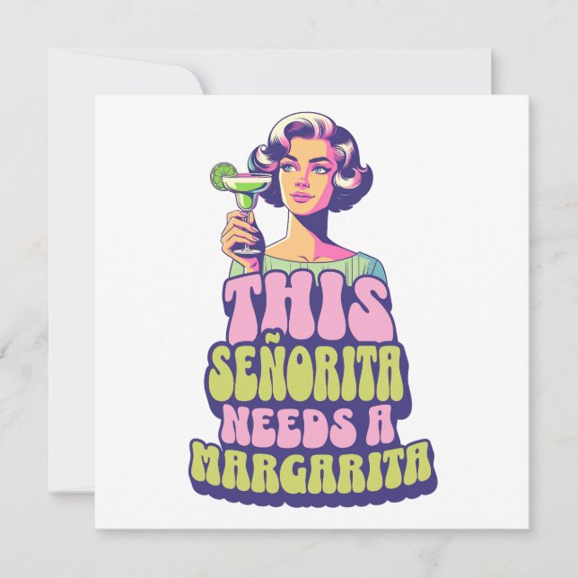 Margarita Fiesta Cocktail Party Firande Inbjudningar (Framsida)