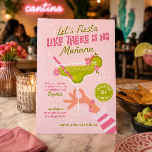 Margarita Fiesta Vuxen Födelsedagsfest Inbjudningar