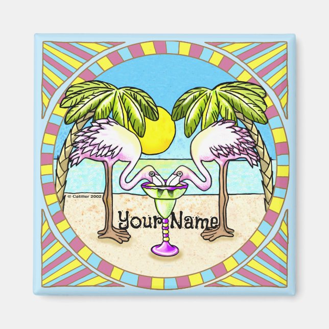 Margarita Flamingo Magnet (Framsidan)