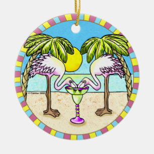 Margarita Flamingo Ornament