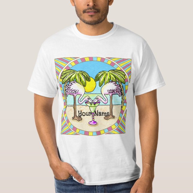 Margarita Flamingo T Shirt (Framsida)