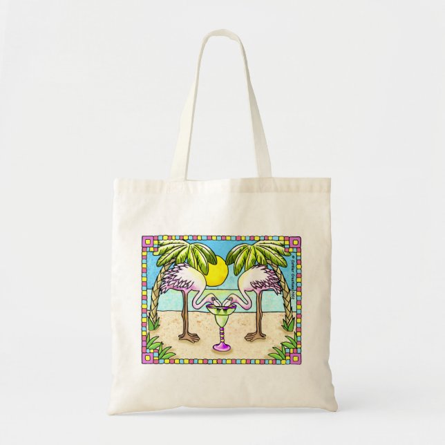 Margarita Flamingo Totebag Tygkasse (Framsidan)