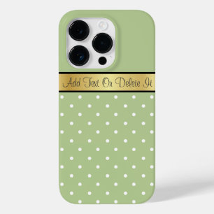 Margarita Grönt White Polka dots, Guld Ribbon Namn