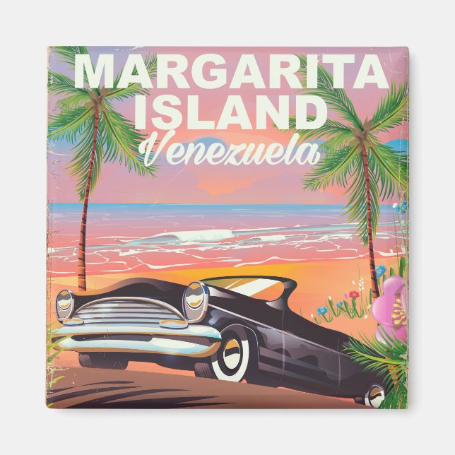 Margarita Island - Venezuela resemaffisch Magnet (Framsidan)