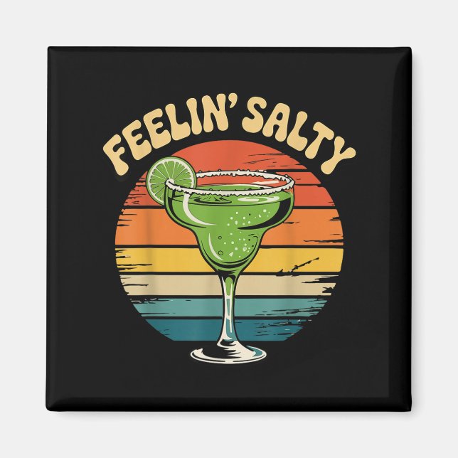 Margarita känner sig salt cinco de mayo rolig magnet (Framsidan)